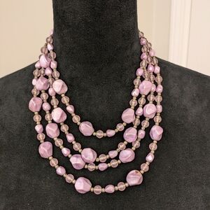 Vintage Purple and Lavender Necklace 18"